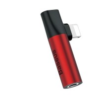 Baseus iphone to iphone & 3.5mm audio jack L43 RED black