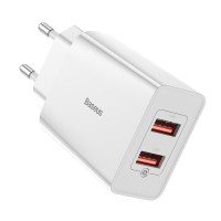 Baseus Speed Mini QC Dual U Quick Charger 18W EU White