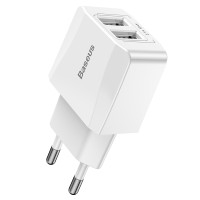 Baseus Mini Dual-U Charger (EU) 2.1A White