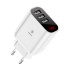 Baseus Mirror Lake Intelligent Digital Display 3USB Travel Charger 3.4A Black and White