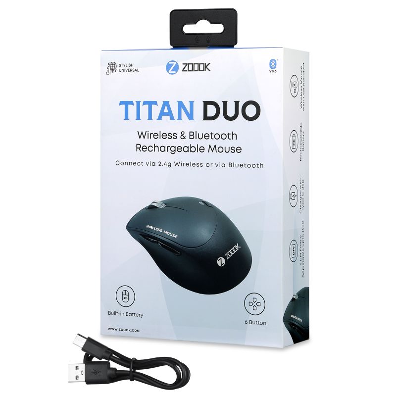 Titan Duo BT+2.4G Dual Mode rechargeable mouse